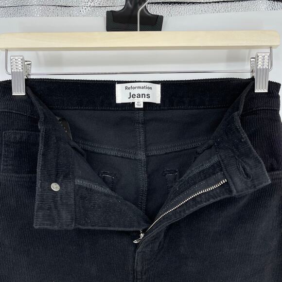 Reformation | Peyton High Rise Bootcut Corduory Pants in Black 27 - Picture 6 of 11